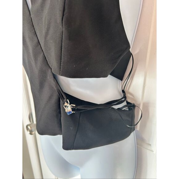 Zara NWT black crop top with cut out side boho prefect for a night out size S - Picture 2 of 5